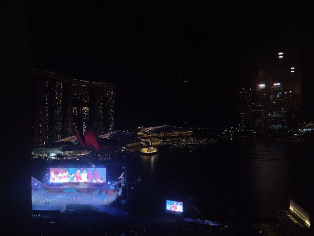 NDP Preview 2022 - Show segment seen from Mandarin Oriental Singapore