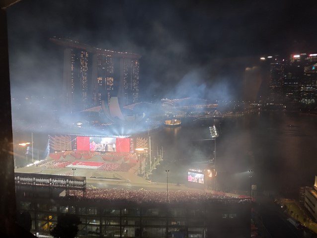 NDP Preview 2022 Fireworks 3 - seen from Mandarin Oriental Singapore Marina Bay View King Room