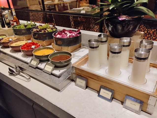 Mandarin Oriental Singapore Breakfast Buffet at Melt Cafe - Salads and Milk