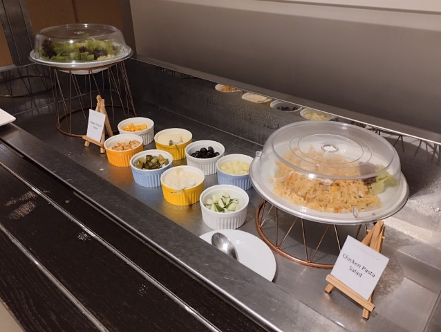 Royal Brunei Sky Lounge Review - Salads and Condiments