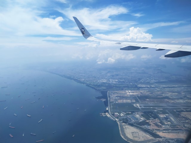 Departure from Singapore to Bangkok (Reclaimed land in Singapore)