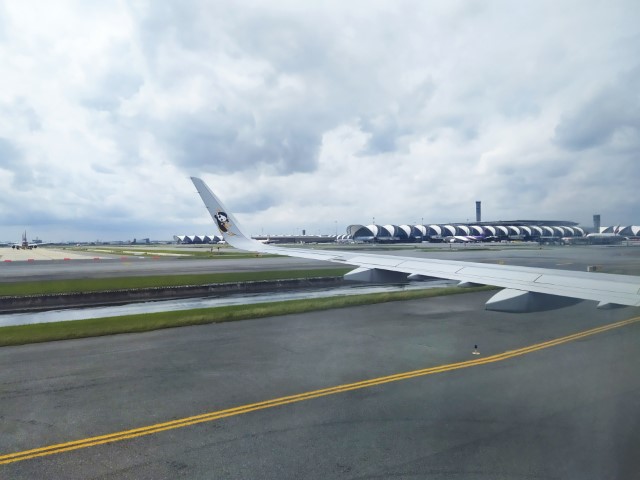 Landing at Bangkok International Airport