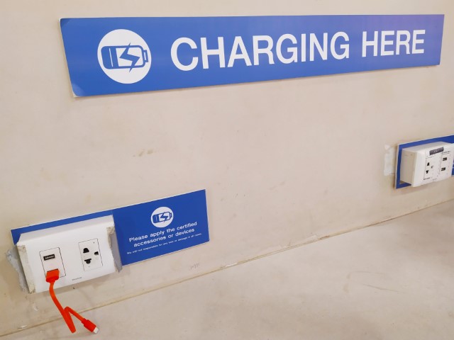 Charging stations in Terminal 21 Bangkok