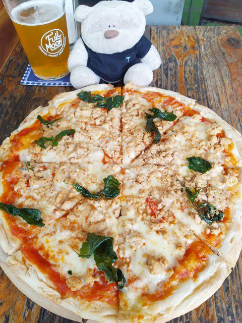 Krapow Gai Pizza at CRAFT Sukhumvit (350 baht)