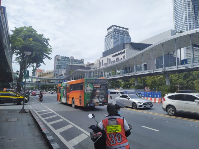 Walking past CentralWorld in Bangkok