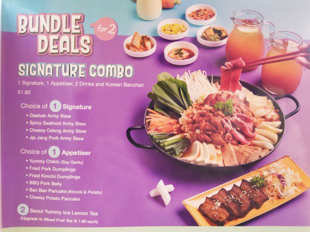 Seoul Yummy Bundle for 2 Menu