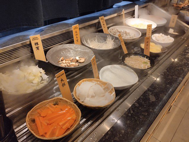 Shabu Sai Buffet Bar - Radish, noodles, tofu