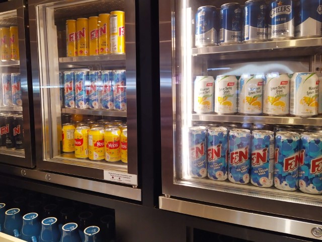 Canned drinks available at Blossom Lounge Terminal 4