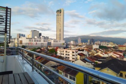 Views from roof top of Armenian Street Heritage Hotel Penang