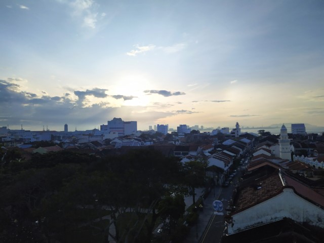 Sunrise View from roof top of Armenian Street Heritage Hotel Penang