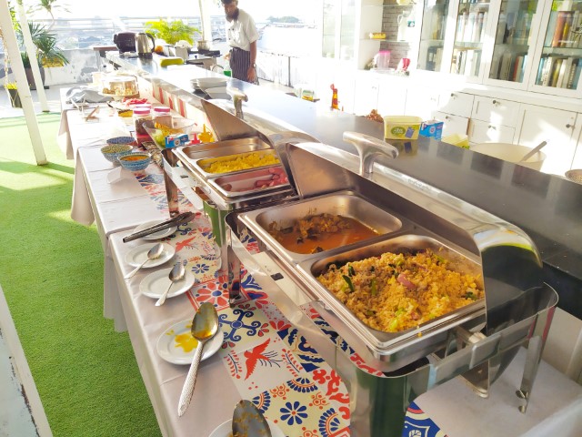 Buffet breakfast spread at Armenian Street Heritage Hotel (18RM)