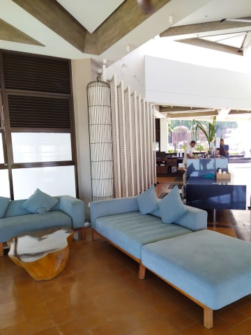Comfy seats at lobby of DoubleTree Resort Hilton Penang Hotel