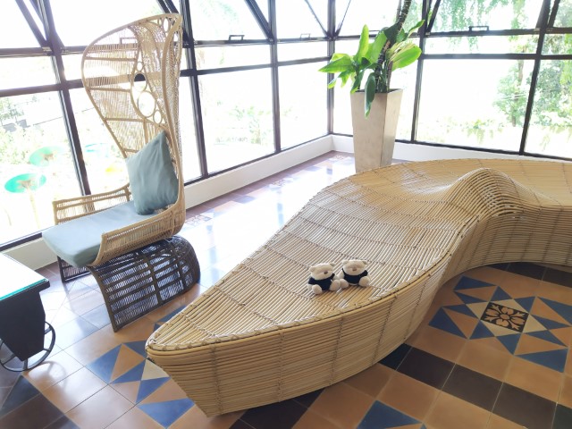 Lobby seats with sea views at DoubleTree Resort Hilton Penang Hotel