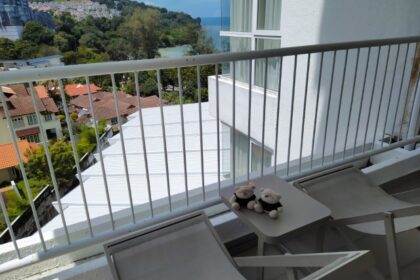 Balcony of DoubleTree Resort Hilton Penang King Deluxe Room Review