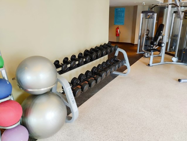 Gym Ball and Free Weights at DoubleTree Resort Hilton Penang