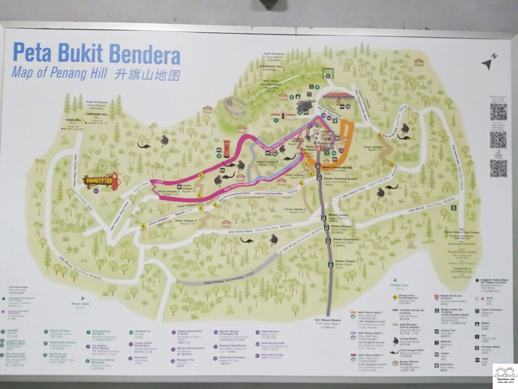 Map of Penang Hill