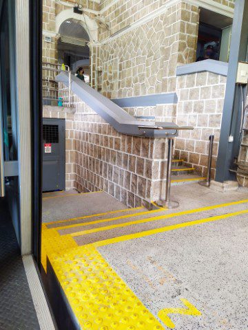 Entering Penang Hill Funicular