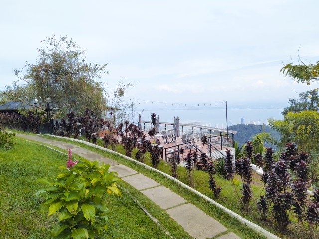 View of the Sky Terrace from David Brown's Hilltop Garden Restaurant Penang Hill