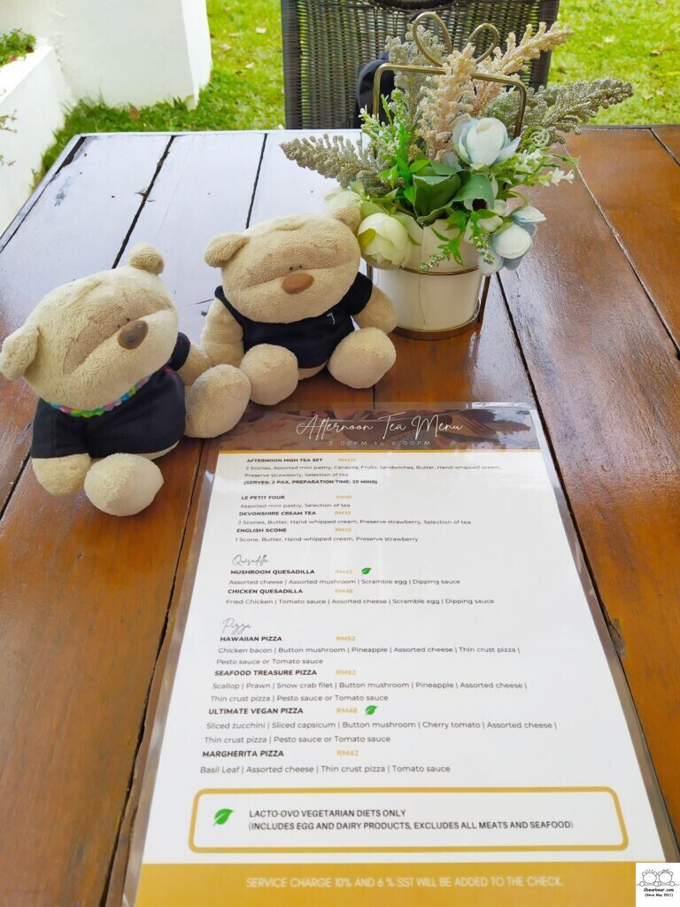 David Brown's Hilltop Garden Restaurant Afternoon Tea Menu Penang Hill