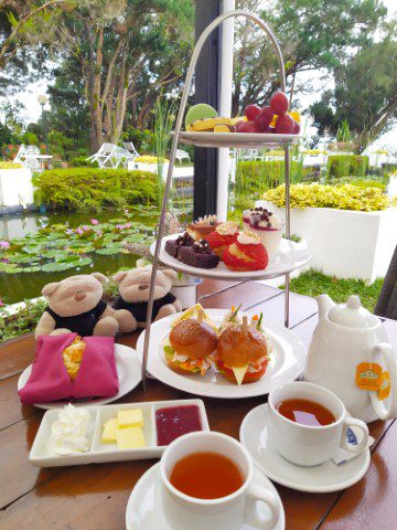 David Brown's Hilltop Garden Restaurant 3-tier afternoon tea at Penang Hill