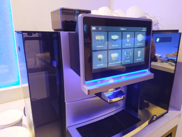 Oman Air First & Business Class Lounge Review - Coffee Machine