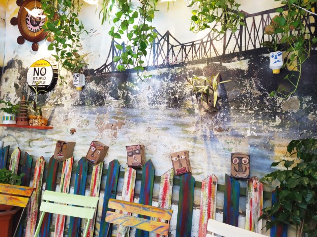 Railway Cafe Hanoi Beautifully decorated booth