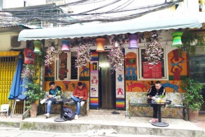 Entrance of Railway Cafe Hanoi