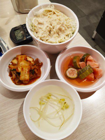 Paik's Pan side dishes (banchan) Hanoi Vietnam