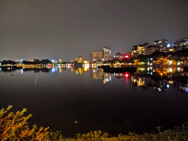 View of Truc Bach Lake in front of Tram Sushi Hanoi