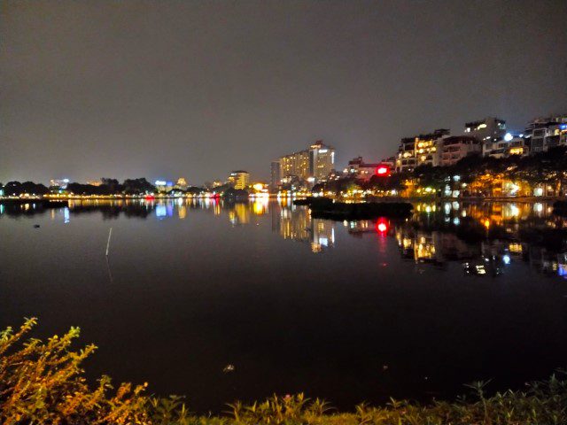 View of Truc Bach Lake in front of Tram Sushi Hanoi