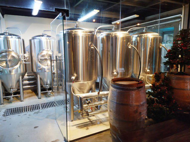 Brewing facility at Turtle Lake Brewing Company
