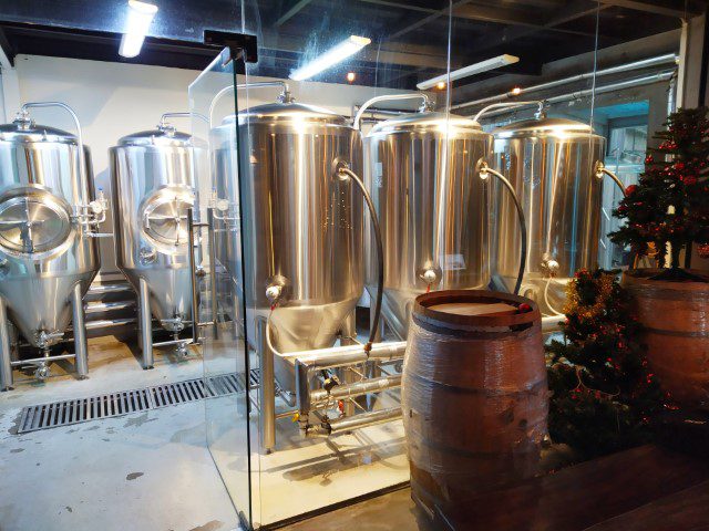 Brewing facility at Turtle Lake Brewing Company