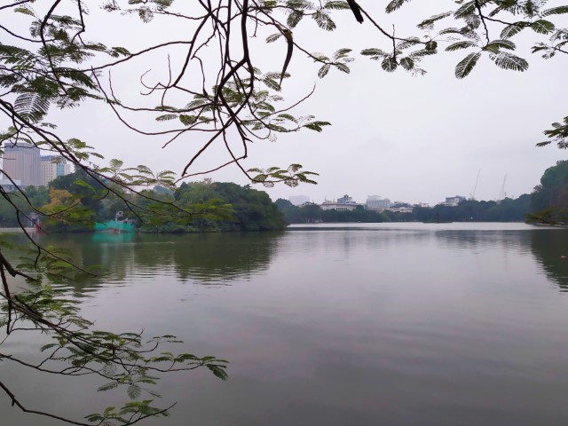 Started the evening with an artsy shot of Hoan Kiem Lake Hanoi prior to walking street experience