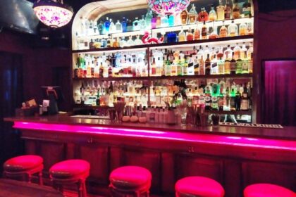 Ambience inside Unicorn Pub Hanoi - The Bar Counter