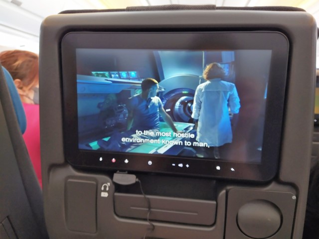 Watching Avatar 2 on Singapore Airlines KrisWorld Inflight Entertainment