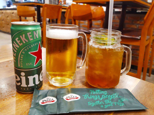 Kumquat and Heineken Beer from The Pizza Company Hanoi Vincom Times City (49k VND each)