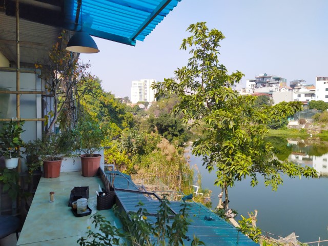 Greenery and lake views from Sawasdee Quan Ngon Thai Restaurant Hanoi