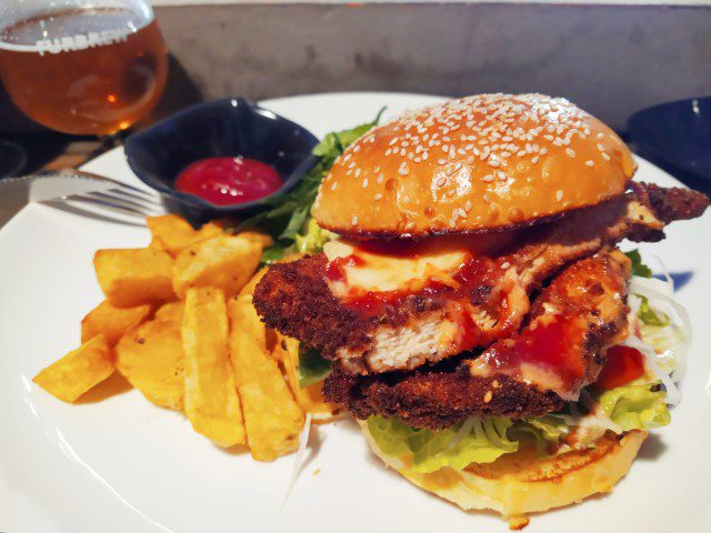 Chicken Katsu Burger The Box Bar Hanoi (formerly known as Furbrew)