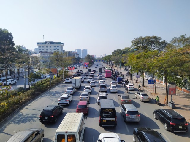 Witnessing the morning traffic enroute to Fuji Spa Center Hanoi
