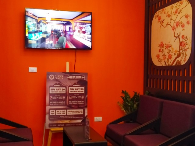 Waiting area inside Fuji Spa Center Hanoi