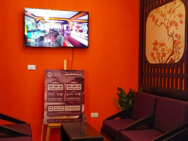 Waiting area inside Fuji Spa Center Hanoi