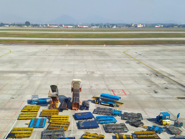 Views from Song Hong Business Lounge Hanoi International Airport