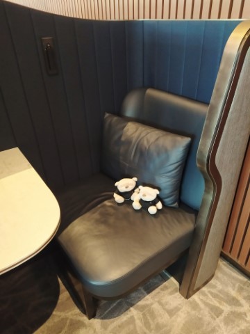 Business Class SilverKris Lounge Review - The Quiet Zone with individual cushioned seats
