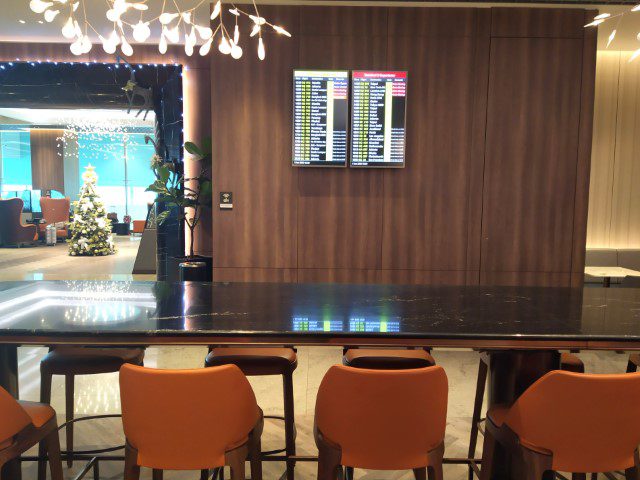 Arriving at the dining hall of SilverKris Lounge Business Class Singapore