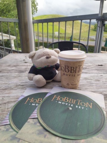 Having a Flat White from The Shire's Rest Cafe Hobbiton