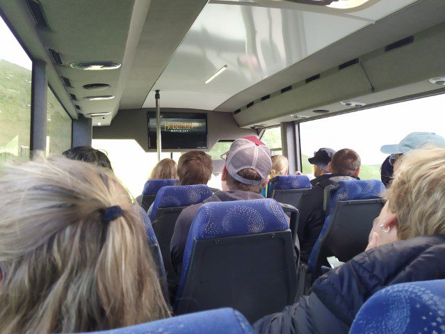 Hobbiton Tour Bus bring us to the entrance of The Shire