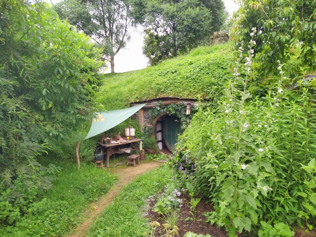 Props at the entrance of a Hobbit Hole at the Shire of Hobbiton