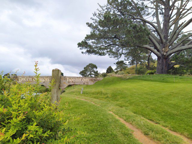 Taking a short walk back along this beautiful path to the carpark inside Hobbiton