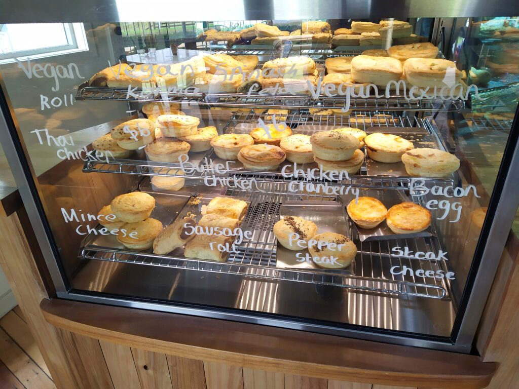 Pies available at The Shire's Cafe Hobbiton New Zealand Review