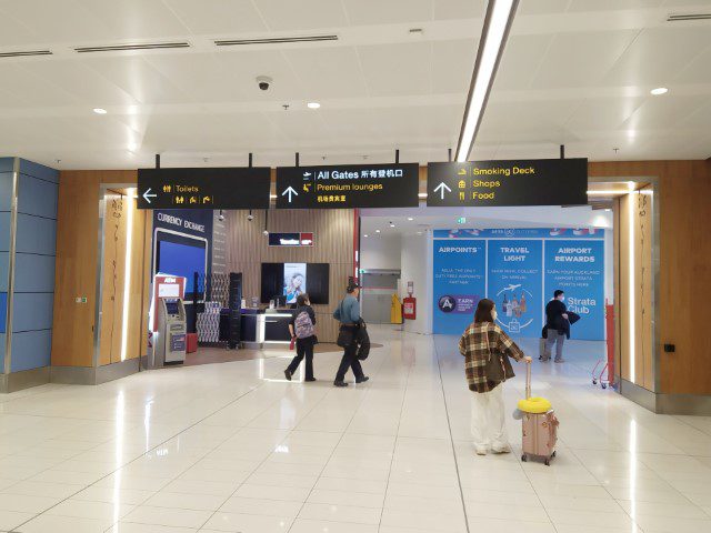 Heading to Airport Lounges at Auckland Airport after clearing immigration